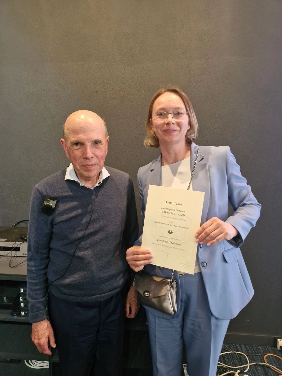 Екатерина Гвоздева с доктором Дарио Спинеди