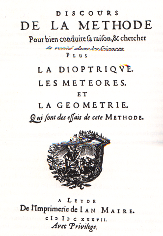 обложка книги Рене Декарта «Рассуждение о методе»