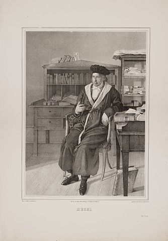Людвиг Зебберс, Георг Вильгельм Фридрих Гегель в рабочем кабинете, литография
