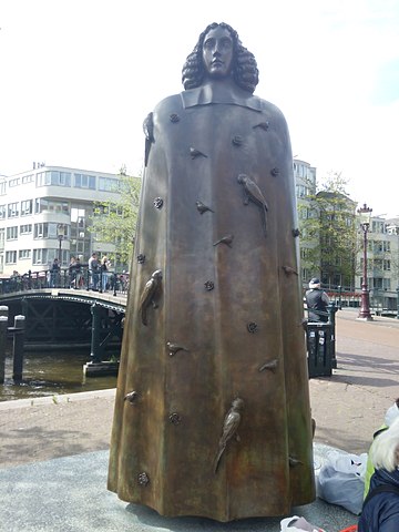  памятник Баруху Спинозе, скульптор Николас Ламбертус Мария Дингс, Амстердам, Нидерланды