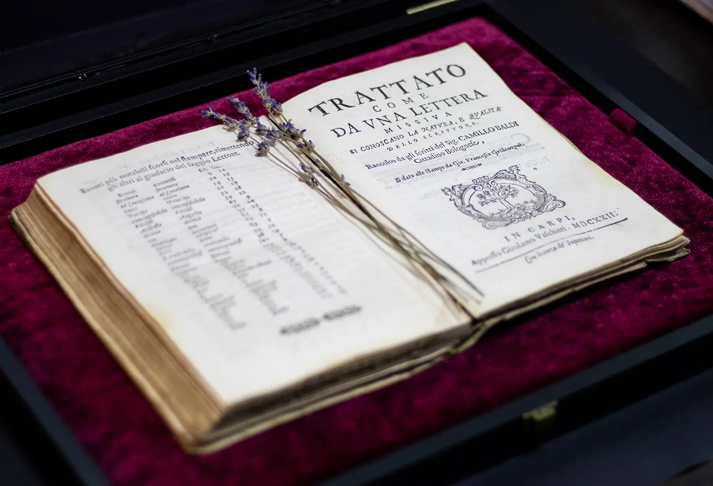 Трактат Камилло Бальди, оригинальное издание 1622 года (экспонат Музея профайлинга)