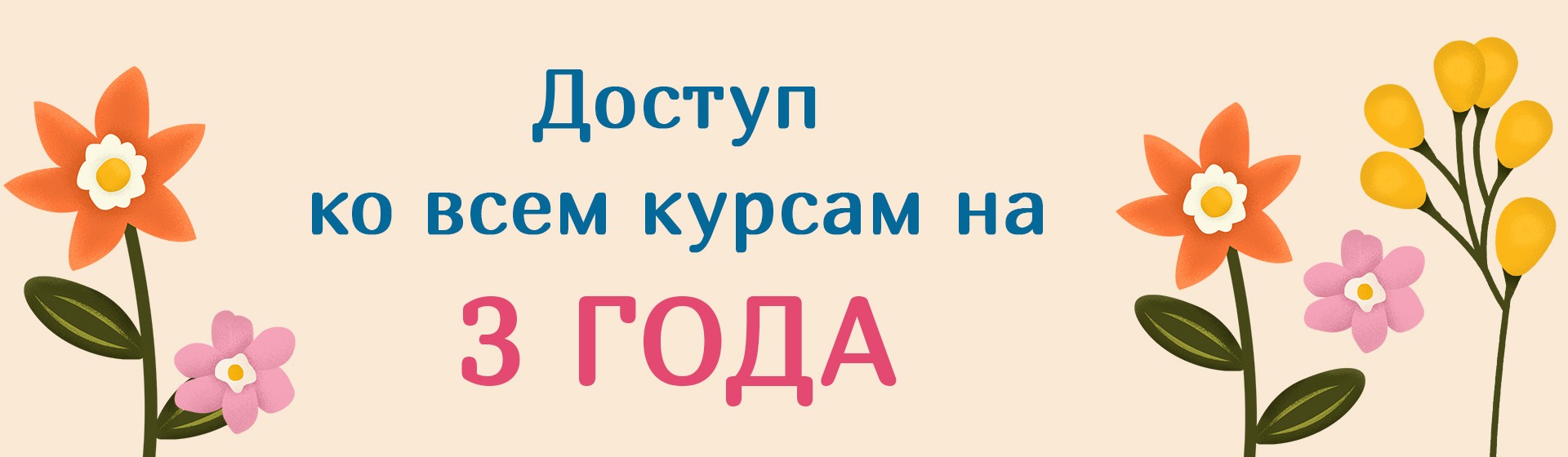 Доступ ко всем курсам на 3 года