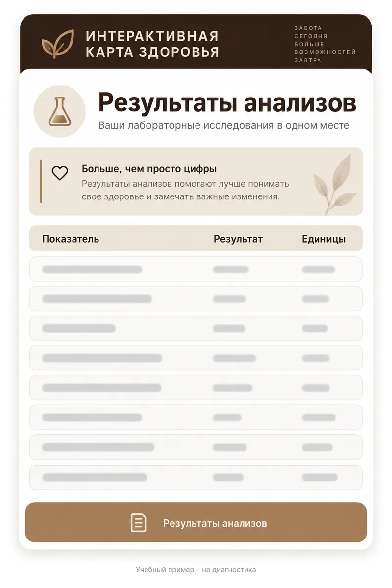 Результаты анализов