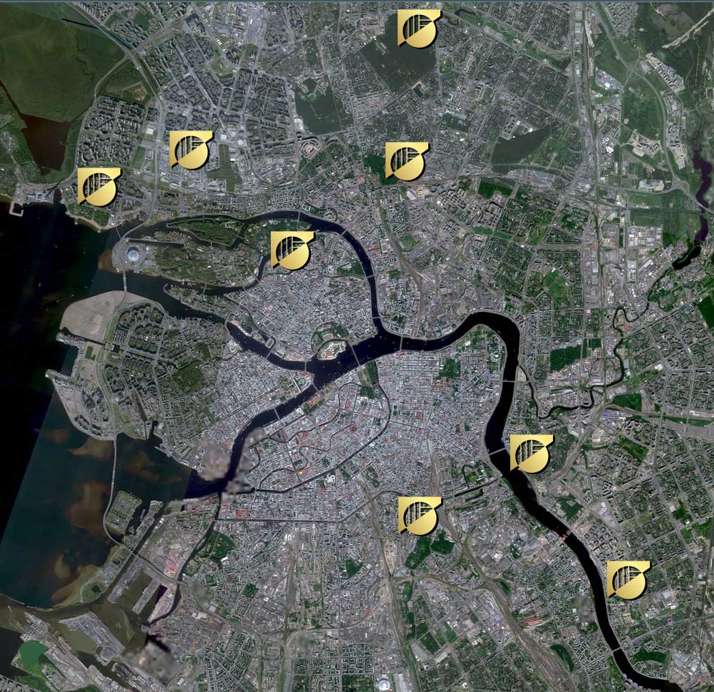 Карта центров