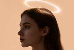 Девушка с нимбом