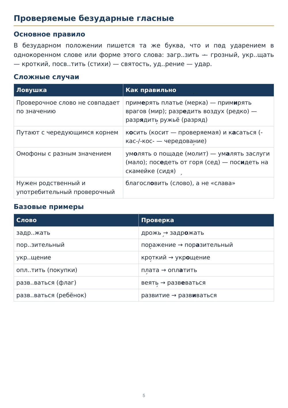 Страница пособия: ловушка и как правильно