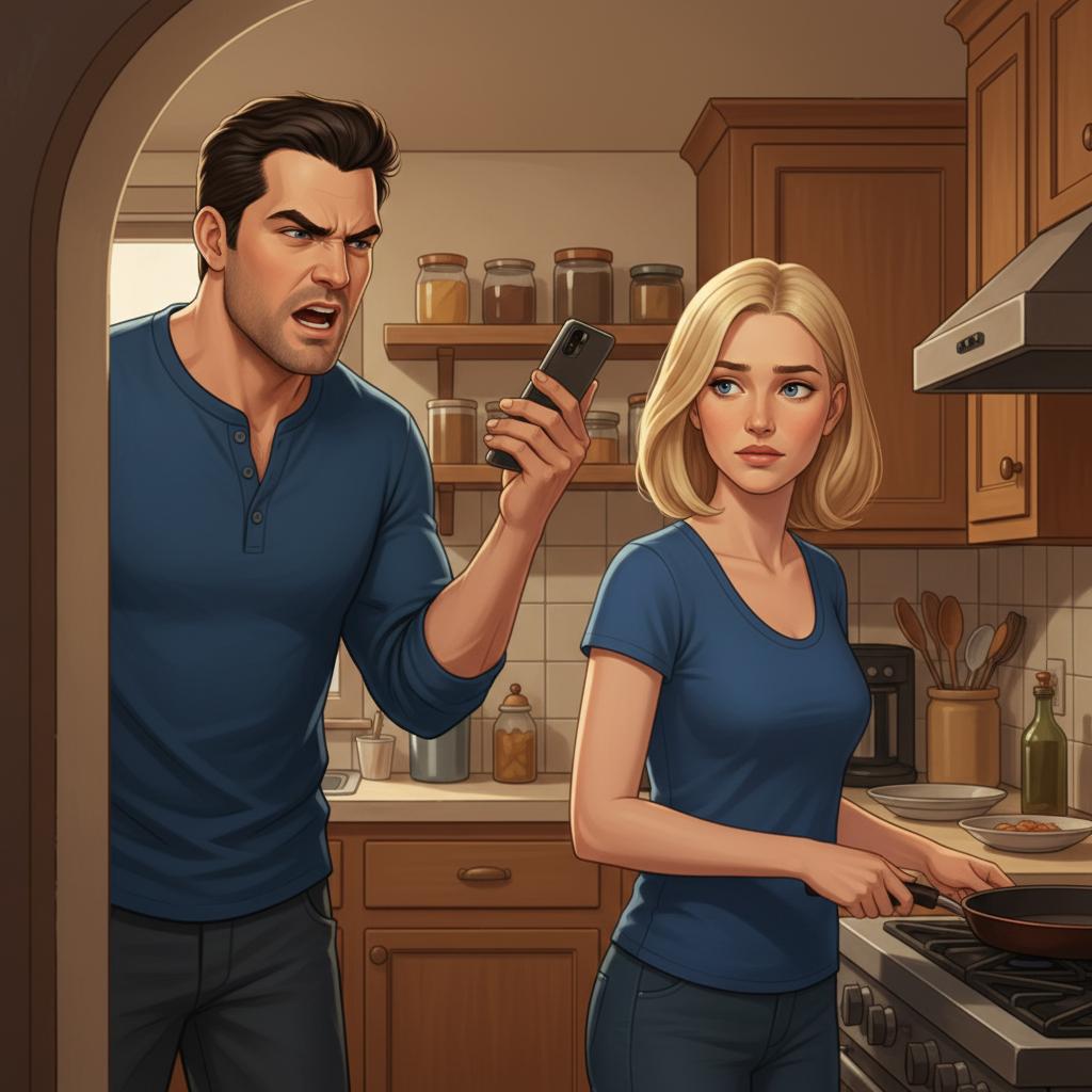 Марина с продуктами на кухне