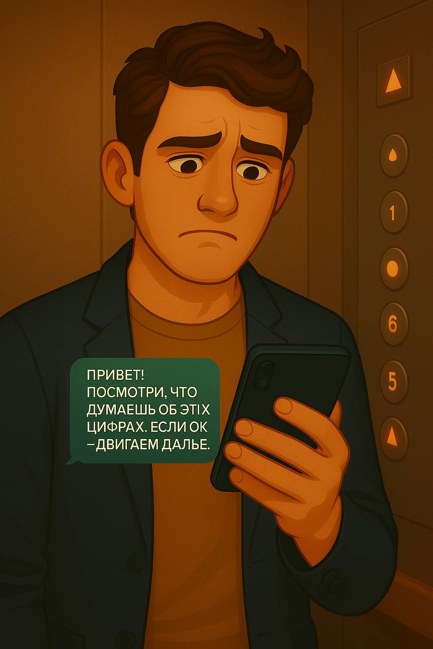 Мужчина с телефоном в офисе