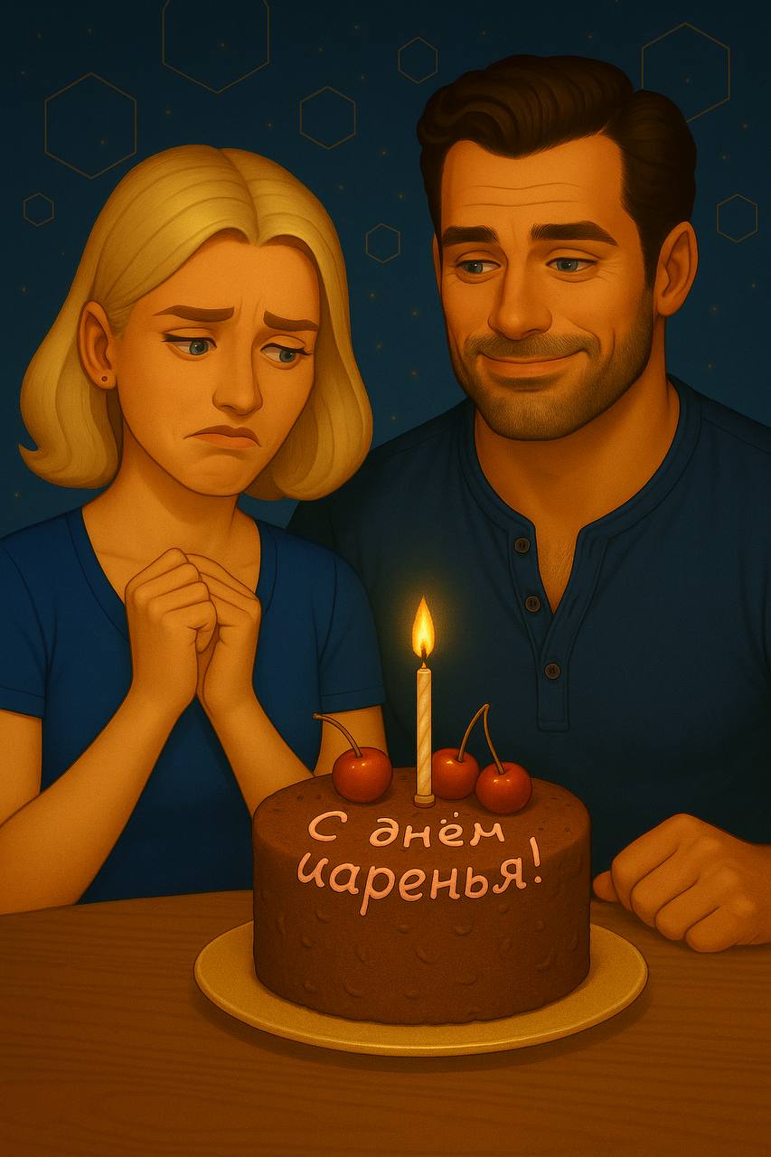 Красивый торт и простой торт рядом