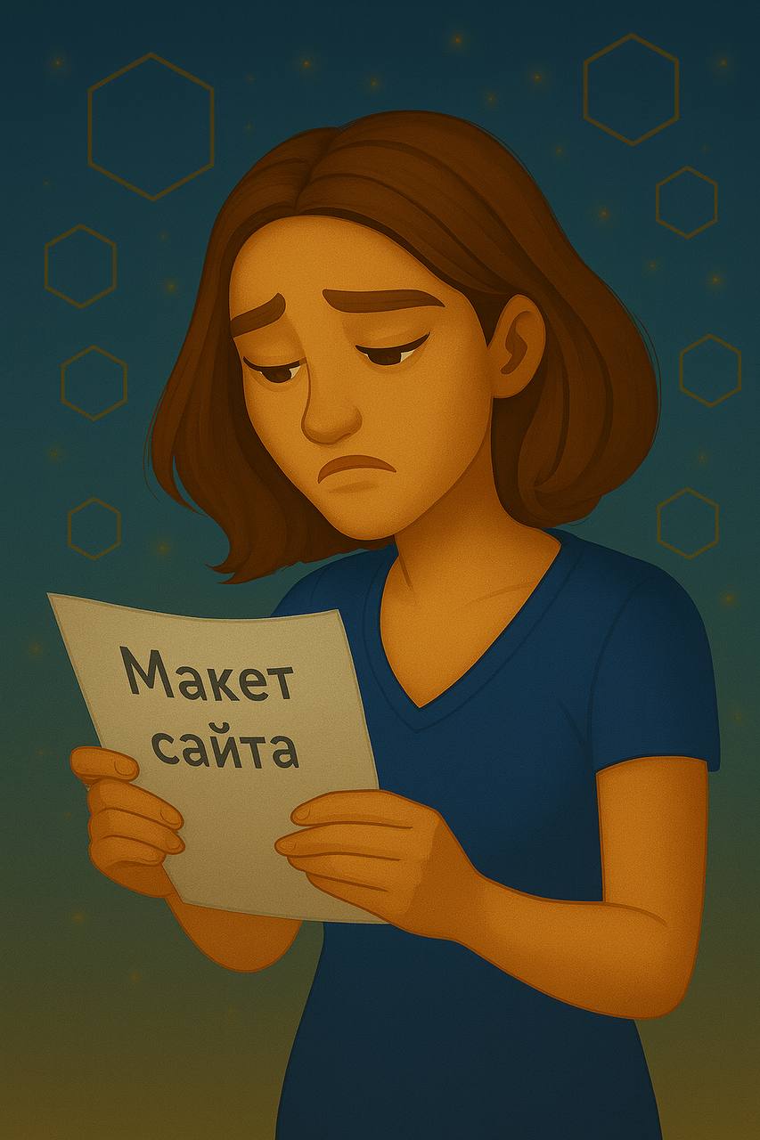 Неудачный дизайн сайта на экране ноутбука
