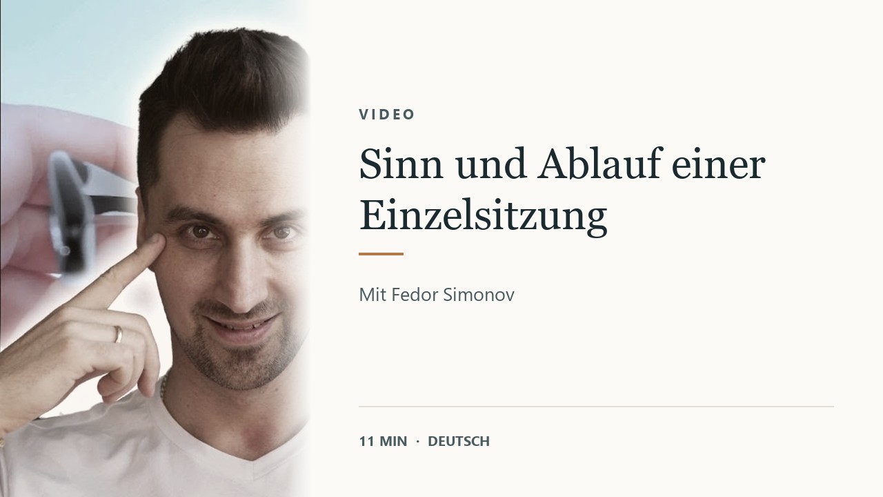 Fedor Simonov deutet auf seine Augen – Vorschaubild zum Video über die Einzelsitzung