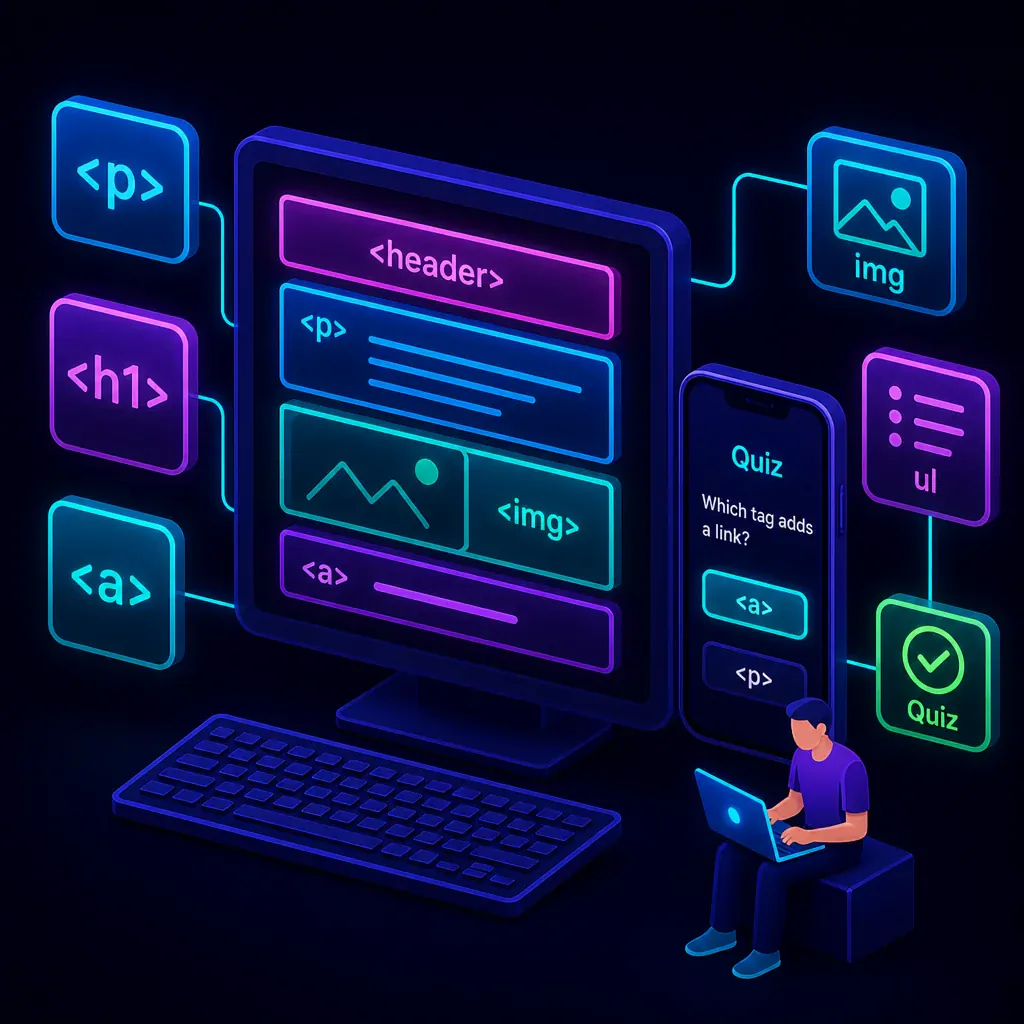 Мини-курс «Основы HTML-тегов» — теги, телефон и квиз на закрепление
