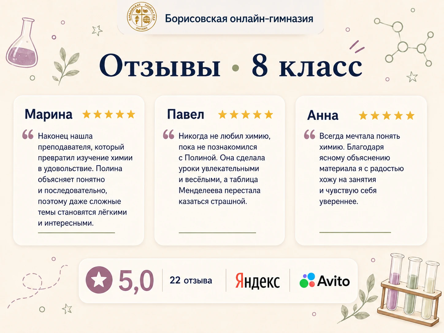 Отзыв об уроках с преподавателем Полина, 2