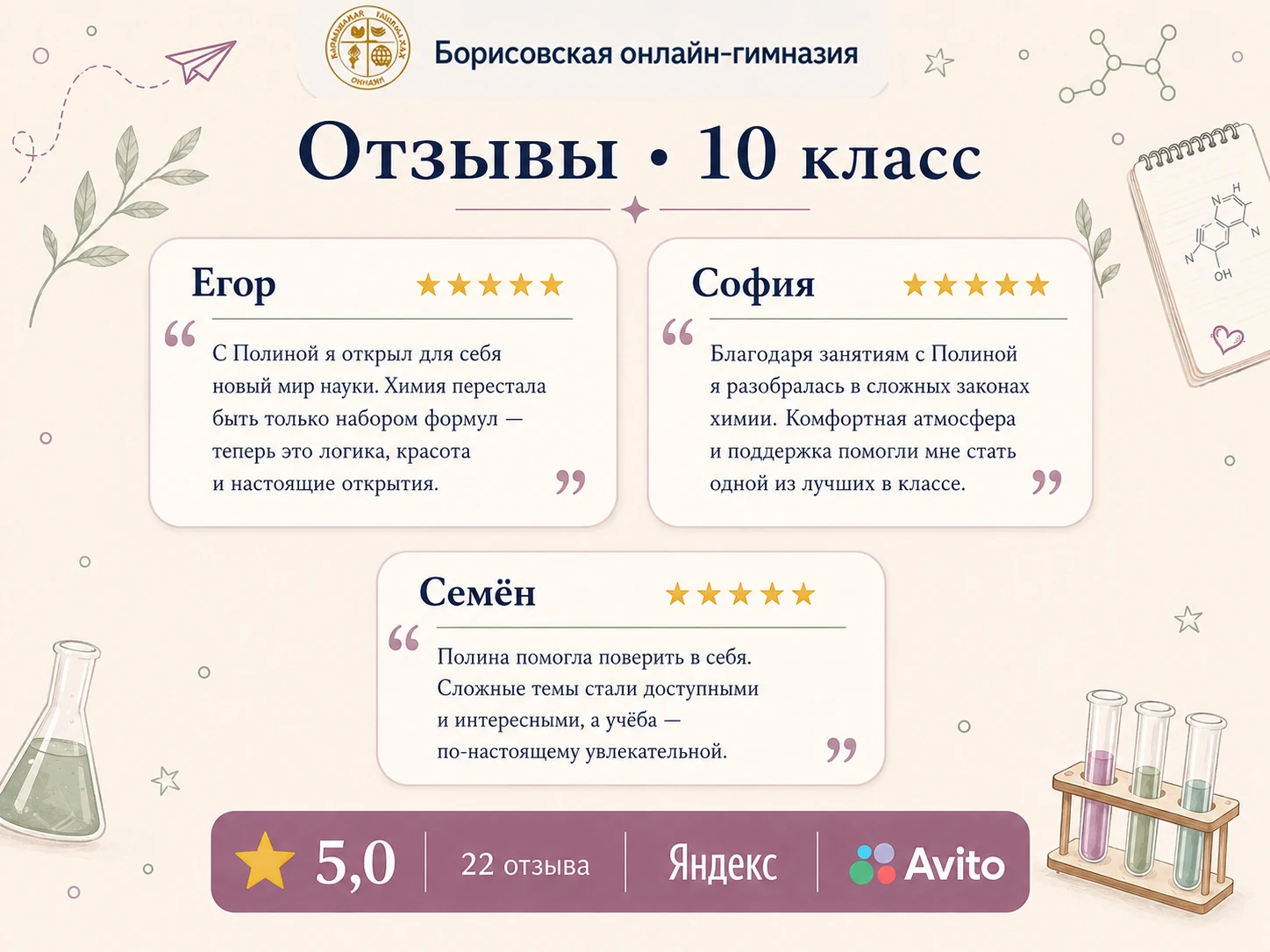 Отзыв об уроках с преподавателем Полина, 1